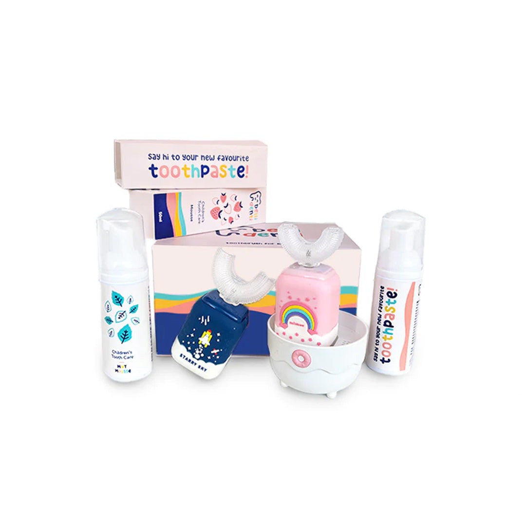 Családi Belli Denti® szett - 2x elektromos fogkefe és 2x habzó fogkrém